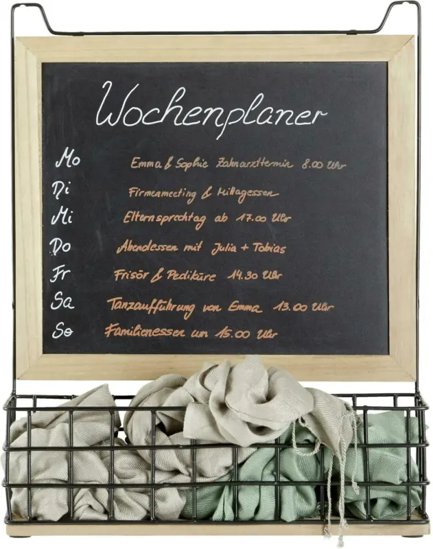 Memoboard in Braun/Schwarz