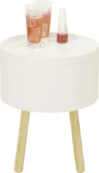 Beistelltisch in Weiß/Eichefarben