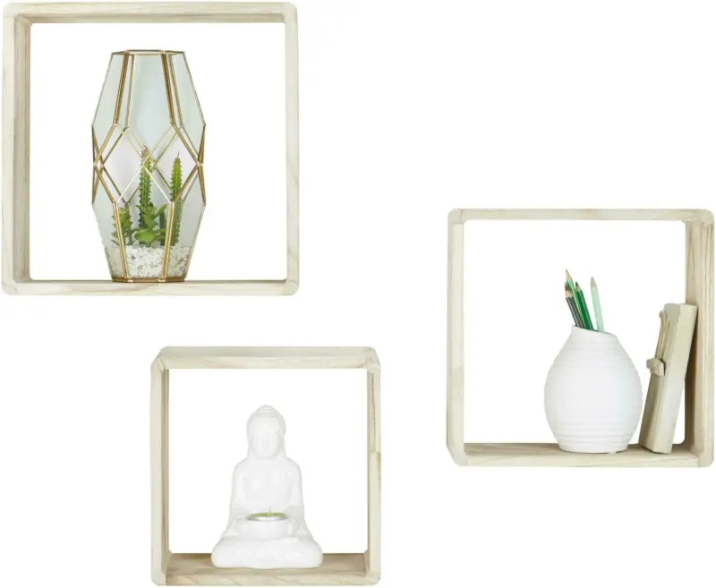 Wandregalset Toby aus Paulownia massiv