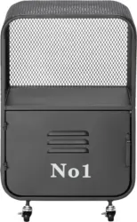 Rollcontainer aus Metall in Schwarz