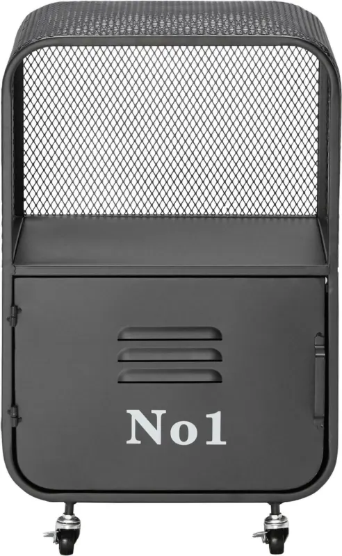 Rollcontainer aus Metall in Schwarz