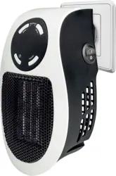 Heizstrahler Enzo Schwarz/Weiß, 500 Watt