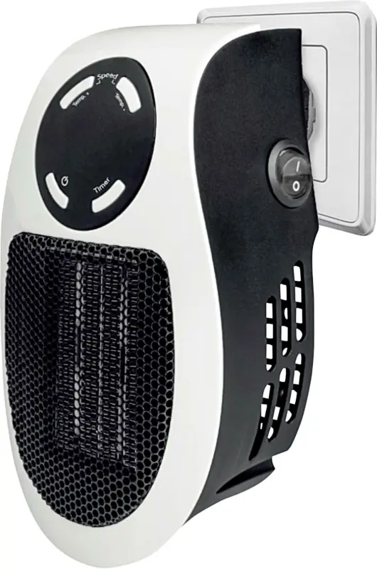 Heizstrahler Enzo Schwarz/Weiß, 500 Watt