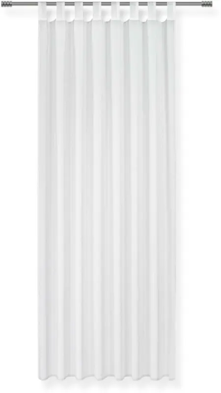 Schlaufenvorhang Hanna in Weiß, 2 Stk.
