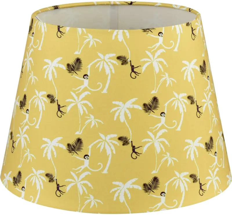 Leuchtenschirm Monkey Circus in Gelb Ø ca. 35cm