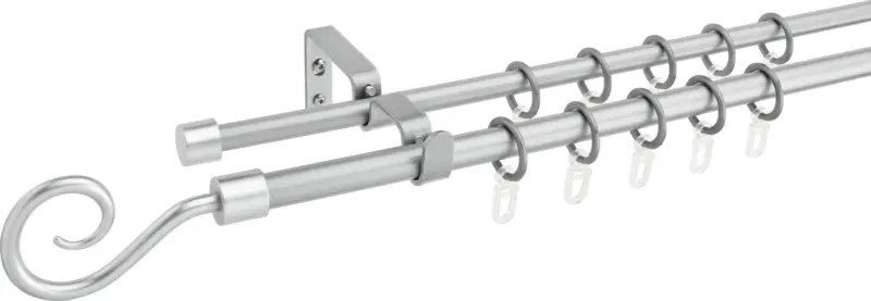 Vorhangstangenset Hook Doppellauf ca. 120-210cm