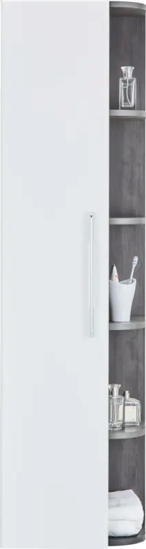 Badezimmerregal Weiß/Dunkelgrau