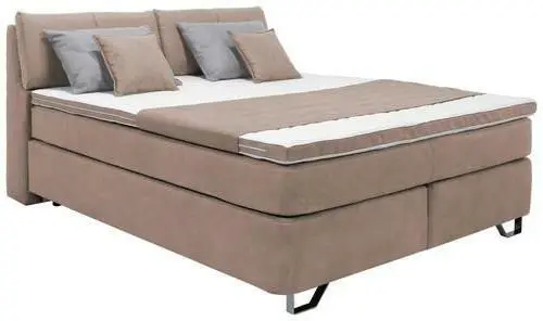 Boxspringbett in Beige ca. 160x200cm