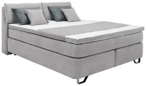 Boxspringbett in Silber ca. 160x200cm