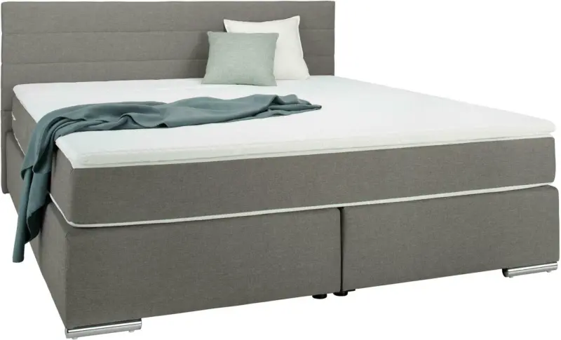 Boxspringbett in Grau ca. 180x200cm
