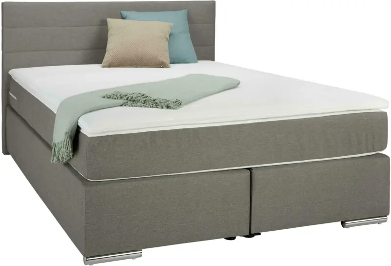 Boxspringbett in Grau ca. 140x200cm