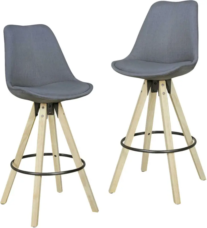 Barhocker -Set 'WL5.048' , 2 - er Set , anthrazit