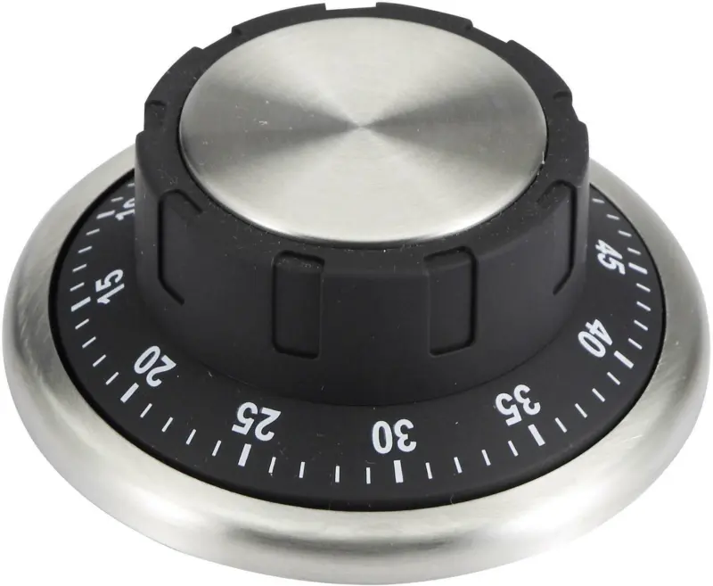 Kurzzeitwecker Clocky aus Edelstahl