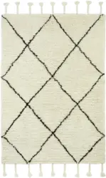 Webteppich Bombay in Schwarz/Weiß ca. 160x230cm