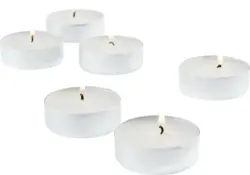 Teelicht Maxi in Weiß, 6er Pack