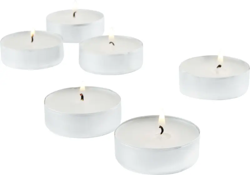 Teelicht Maxi in Weiß, 6er Pack