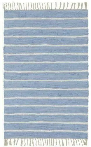 Handwebeteppich Toni 1 in Blau ca. 60x120cm