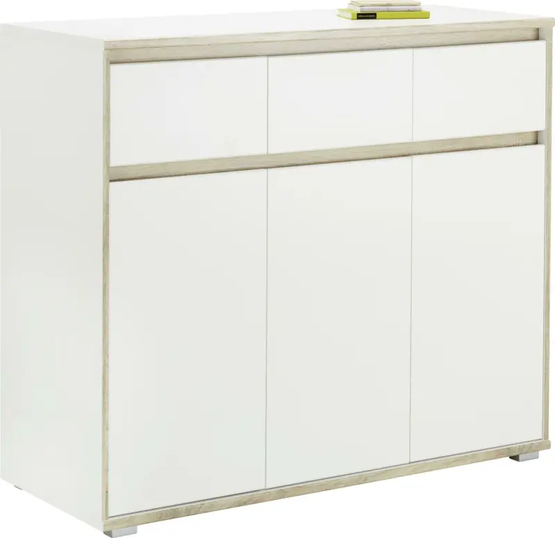 Sideboard in Weiß/Sonoma Eiche