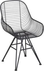 Stuhl in Schwarz aus Metall