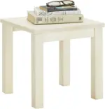 mömax Nachtkästchen in Weiß aus Massiv Holz