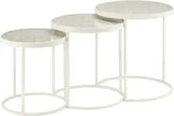 Satztisch in Weiß 3er Set