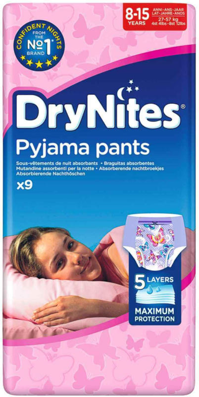 Huggies DryNites Pyjama-Nachthöschen Gr. 8-15, 9 Stück -