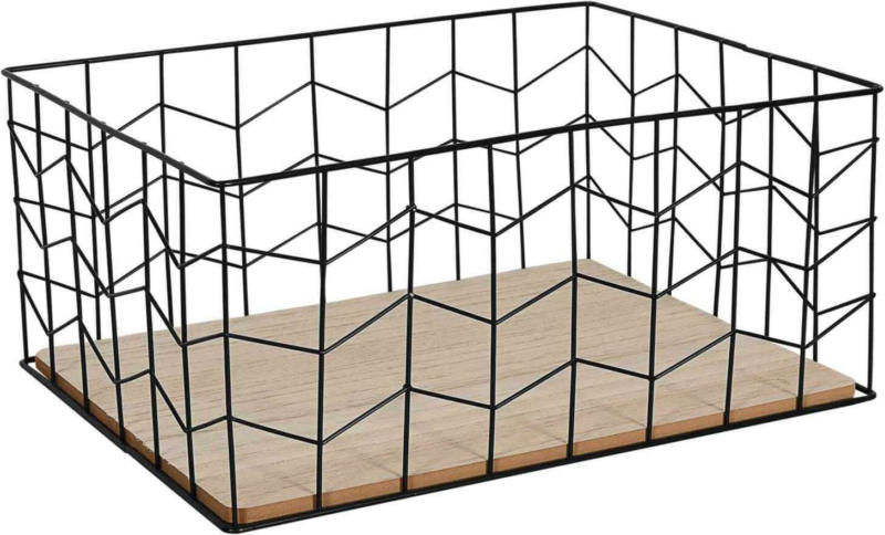 Cestino in metallo dorato 30 x 40 cm -