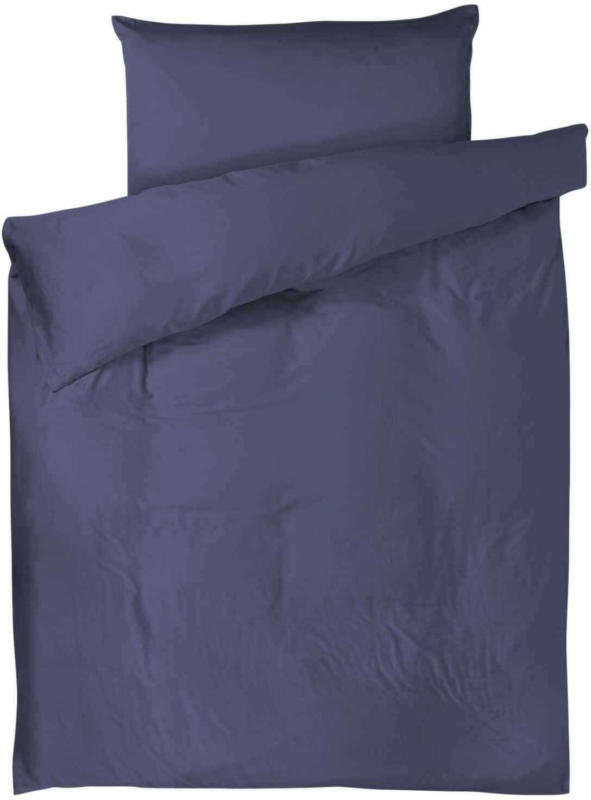 Parure de lit unie bleu foncé - (Prix de la plus petite taille)