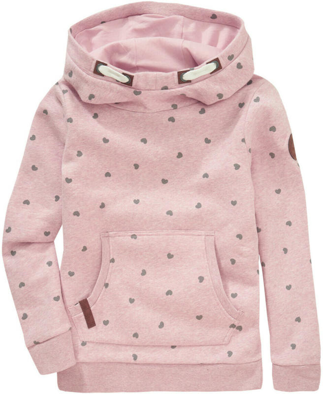 Mädchen Hoodie mit Herz-Allover (Nur online)