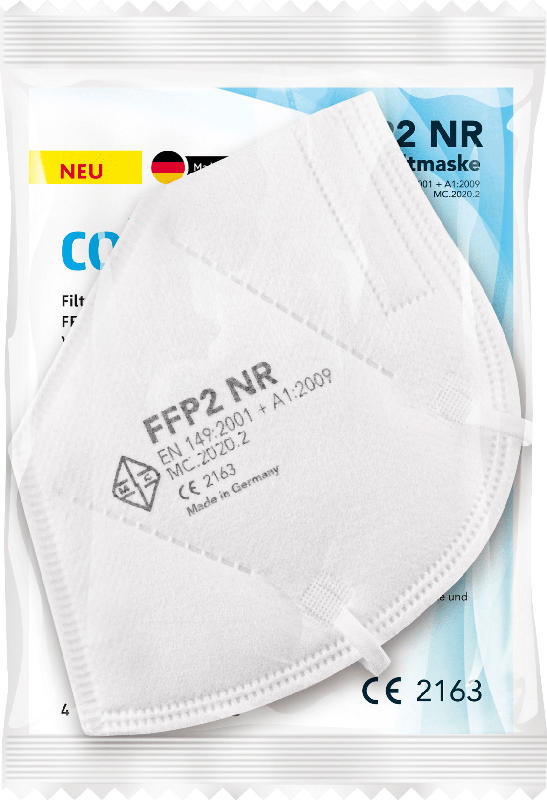 Collectex FFP2 Atemschutzmaske für Erwachsene, Einweg