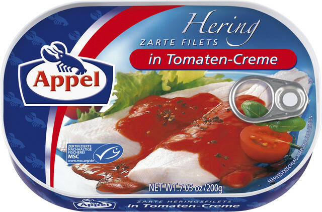 Appel Hering zarte Filets in Creme