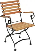 mömax Gartensessel 'Schlossgarten' aus Eukalyptus, natur/schwarz