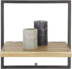 Wandregal Schwarz/Akaziefarben