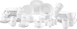 Kombiservice Vera in Weiß, 62-teilig