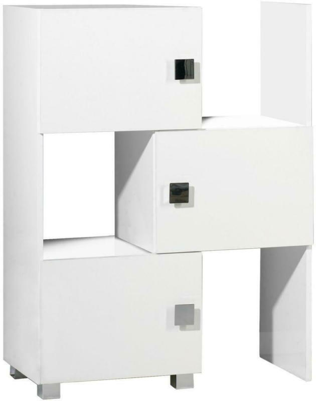 Badezimmerregal Quadra B: 47-78 cm Weiß
