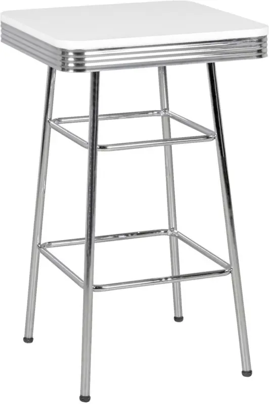 Bartisch 'WL5.043' , ca 60x60x100 cm , weiss