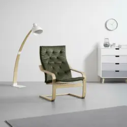 Sessel 'Jacopo' aus Birke, olivgrün