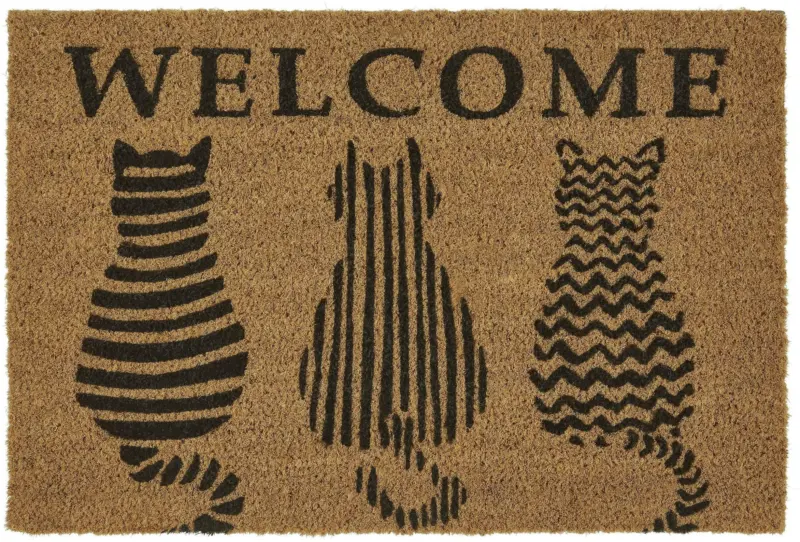 Fußmatte Welcome Cats in Braun ca.40x60cm